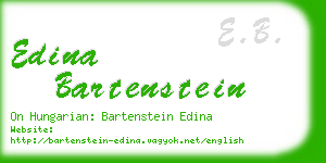 edina bartenstein business card